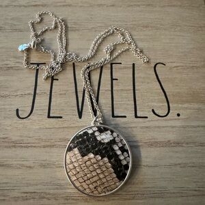 Lucky Brand Silver Snakeskin Necklace